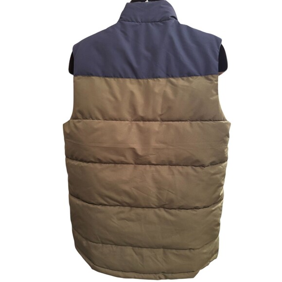 Orvis Mens Olive Navy Puffer Vest Sz M Warm Comfort Pockets Casual Outdoors - Picture 4 of 9